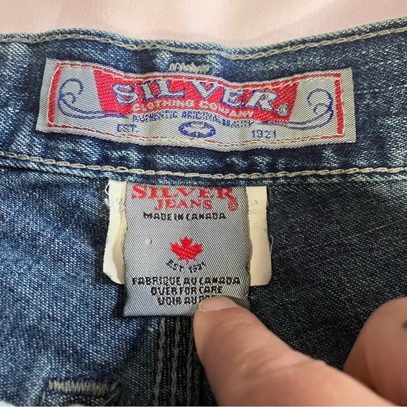 VINTAGE 90s Silver Jeans Mens - Picture 10 of 11